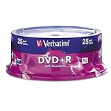 REG Verbatim 95033 DVD + R Discs, 4.7 GB, 16 x, Spindel, Silber, 25/Pack