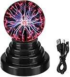 Joy Depot Plasma Ball, berührungsempfindlich, USB/Batteriebetrieb, Plasma Lampe, magische Kugel, Heimbüro-Dekoration, Atmosphäre Licht