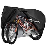 Toptrek Fahrradabdeckung für 2 Fahrräder Wasserdicht 210T Oxford Hochwertige Fahrradgarage Fahrradplane Fahrrad Regenschutz 210 x 110 x 95 cm Fahrradschutzhülle mit Beutel