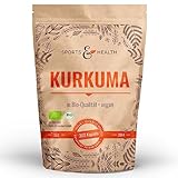 Bio Kurkuma Kapseln - 300 Curcuma Kapseln hochdosiert 4320mg reines Kurkuma + Bio Schwarzer Pfeffer Pro Tagesdosierung - Abgefüllt In Deutschland