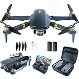 Bürstenlos Super Ausdauer Faltbare Quadcopter Drohne für Anfänger– 40+ Minuten Flugzeit, Wi-Fi FPV Drohne mit 120°Weitwinkel 4K HD Kamera, Bürstenloser Motor