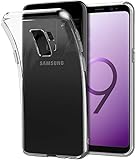 Oprimio Kristallklar Hülle für Samsung S9 [Silikon Hülle] [%100 Durchsichtig] [Deutsche Material] [Ultra Dünn] Klar Handyhülle für Samsung Galaxy S9