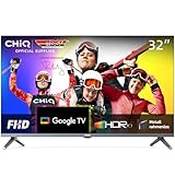 CHIQ L32H8CG 32 Zoll Smart TV, FHD, Metallrahmenlos, HDR10&HLG, Triple Tuner(DVB-T2/S2/C), Google Play, 1.5G RAM+8G ROM, Chromecast, 2.4/5G WiFi, Google Assistant, HDMI, USB, CI, Kopfhörer