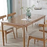 DASIAUTOEM Tischfolie Durchsichtig, Tischdecke Klarsicht Tischdecke Transparent 100 cm Breit, Meterware 0.13 mm Stark, Wasserdicht Abwaschbar PVC Folie Fettdicht Tischschutzfolie (150 x 100cm)