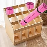 Yogamattenständer, Bodenhalter mit 10,2 cm breitem quadratischem Schlitz für Teppich/Fußpolster/Handtuch