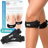 Health Press® Patellasehnen-Kniebandage – 2x Kniebandage – Patellasehnenbandage zur Entlastung, Führung & Stabilisierung der Patellasehne – Kniestütze – Kniescheiben-Kniebandage – Verstellbares Band