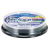 Verbatim VBR520YP10SV2 Blu-ray Disc für 1-fache Aufnahme, 100 GB, weiß, bedruckbar, einseitig, 3-lagig, 2-4-fache Geschwindigkeit, VBR520YP10SV2