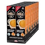Mr & Mrs Mill Kaffeekapseln Caffè Crema aromatisch, Stärke 4/6, kompatibel mit K-fee & Tchibo Cafissimo*, Rainforest Alliance zertifiziert, 120 Kapseln (12 x 10)