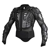 Motorrad Schutz Jacke Atmungsaktiv Einstellbar Brustschutz Sport Fallschutz Schutzjacke Motocross Protektorenjacke (Schwarz, M)