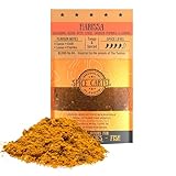 Die Harissa-Gewürzmischung von Spice Cartel. Klassische tunesische Gewürzmischung für nordafrikanischen Geschmack, ideal für Tajine. 100 g wiederverschließbare Packung. Würzt über 3 kg Protein. Hochwe