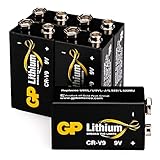 GP Lithium 9V Block Batterien Longlife, 9 Volt Li-MnO2 | 5 Stück 9v Block Lithium, ideal z.B. als Rauchmelder Batterie, für Feuermelder, Mikrofone etc.
