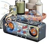 Mixnexorad Kabellose Lautsprecher, RGB Audio für Zuhause, Transparenter RGB Lautsprecher mit Bass Stereo Klang für Camping, Schlafzimmer, Garten, Terrasse und Party