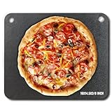 VEVOR Pizzastein Pizzastahl 406 x 368 x 10 mm, Pizzastahlplatte für den Ofen, Vorgewürzter Pizza-Backstein aus Q235-Kohlenstoffstahl mit Höherer Leitfähigkeit für Restaurants, Cafés, Straßenläden