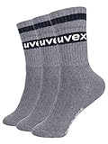 uvex Tune Up Arbeitssocken 3er Pack aus regenerierter Baumwolle - grau - Gr.39-42