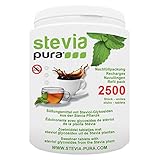 steviapura | Stevia Tabs Sparpackung - 2500 Stück Stevia Tabletten + GRATIS Dosierspender - 150g