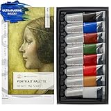 ZenART Ungiftige Ölfarben für professionelle Künstler - 8x große 50ml-Tuben – Portrait Palette, umweltfreundlicher Farbe, außergewöhnliche Pigmentierung & schimmerndem Glanz - Infinity Series