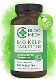 Bio Kelp Jod – 365 vegane Tabletten – 150µg natürliches Jod – Bio Braunalgen aus Frankreich – Laborgeprüft in Deutschland – Sea Kelp Jahresvorrat – Jod Tabletten ohne Zusatzstoffe (MHD 08/2024)