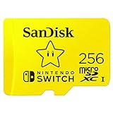 SanDisk microSDXC UHS-I Speicherkarte für Nintendo Switch 256 GB (U3, Class 10, 100 MB/s Übertragung, mehr Platz für Spiele)