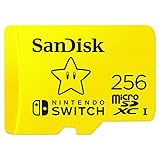 SanDisk microSDXC UHS-I Speicherkarte für Nintendo Switch 256 GB (U3, Class 10, 100 MB/s Übertragung, mehr Platz für Spiele)