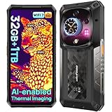 Ulefone Armor 28 Ultra 5G Outdoor Handy AI Smartphone mit Wärmebildkamera, 32GB+1TB, Dimensity 9300+ Baustellenhandy mit AMOLED Heckdisplay 6.67” FHD+, 10600mAh/120W, 50MP+64MP Nachtsicht, IP68/WiFi 7