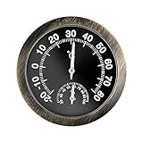 Mini Nachtleuchtendes Auto-Thermometer, Hygrometer, genaue Temperatur- und Feuchtigkeitsüberwachung, verwendet für Fahrzeuge, Nachtleuchttemperaturmesser, Mini-Nachtleuchtendes Auto-Thermometer