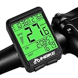 BOOTEEK 2,4 Zoll Fahrradcomputer Kabellos,IP54 wasserdichte mit Hintergrundbeleuchtetem Display Fahrrad Tacho Kabellos,Automatischer Start/Stopp Tacho Fahrrad Fahrrad Zubehör Für Alle Fahrräder