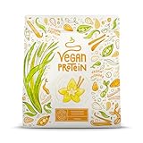 Veganes Proteinpulver - 600g Vanille Eiweißpulver - 22g Protein (auf 30g) - Premiumqualität Vegan Protein Shake - Whey Ersatz - Soja, Reis, Erbsen, Chia, Sonnenblume & Kürbiskernen - Alpha Foods