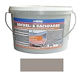 Wilckens 5 L. Sockel- & Dachfarbe, Steingrau Matt, hochdeckende, wetterbeständige Dispersionsfarbe, wasserverdünnbar