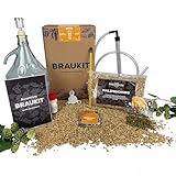 Braukit - Weizen Bierbrauset mit 5L Gärflasche | Malzmischung, Hopfen, Hefe, Thermometer, Reiniger, Abfüller | Einfache Handhabung, Perfekt für Einsteiger | Geschenk für Männer