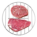 Grillrost – Halterung für Dampfgarer, Braten und Grill | Edelstahlgitter für Küche, Picknick, Camping, Terrassengrill, Dampftöpfe, Backofen, Lebensmittelzubereitung