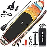 Rolimate SUP Board Paddle Board Dickes Stand Up Paddling SUP Board Set für Sport Rudern/Rucksack/Spule Leine/Leash/Mobiles Wasserdichtes Gehäuse