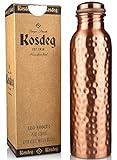 Kosdeg Gehämmert Kupfer-Wasserflasche, 34 oz, extra groß