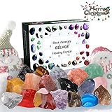 KATEL Minerals Adventskalender 2022, Weihnachts-Countdown-Kalender-Spielzeug | 24 Tage Weihnachtsferien, Countdown-Felsen, Mineralien und Fossilien, Adventskalender-Spielzeug