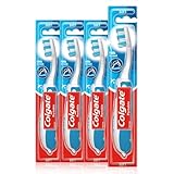 Colgate Zahnbürste für Unterwegs, weich, 4 Stück, faltbar - Reisezahnbürste in kompakter Größe ideal für Koffer und Taschen