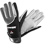 Cressi Unisex Erwachsene Tropical Gloves Handschuhe für Wassersport in Amara und Neopren 2 mm, Schwarz/Grau, XL