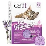 Catit Go Natural!, klumpende Katzenstreu, aus Erbsenhülsen, mit Lavendelduft, 2 x 2.8 kg (5.6Kg)