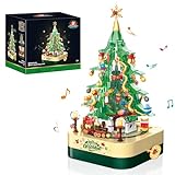 yzvey Weihnachten Spieluhr Bausteine, 558 Stück Weihnachtsbaum Weihnachten Geschenke Spielzeug für Erwachsene und Kinder ab 8+ Jahren