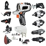 Brushless Power Tool Set Combo Kits, 10 in 1 Cordless Woodworking Tool Set, Multi-Functional Drill Sets Combo Kit with 4.0Ah Battery & Tool Box for Versatile DIY Projects