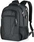 BIKROD Rucksack Herren, Schulrucksack Jungen Teenager, Großer Wasserdichtem, 17.3 Zoll Laptoptasche mit USB Ladeanschluss, Backpack für Arbeit Reisen Wandern mit Anti Diebstahl Tasche