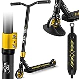 KESSER® Stunt Scooter X-Limit-Pro 360° Lenkung Funscooter Stuntscooter mit Ständer ABEC 9 Kugellagern, 110mm PU Räder, Kickscooter Tretroller Cityroller Trick Roller für Kinder Erwachsene Black