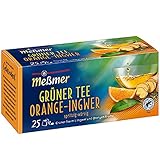 Meßmer Grüner Tee Orange Ingwer | 25 Teebeutel | Vegan | Glutenfrei | Laktosefrei