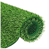 30 Mm Hoher Kunstrasen Outdoor, Kunststoffrasen, Kunstrasen Balkon Teppich Wasserfest,Grasteppich, Rollrasen, Rasen Für Balkon & Garten Ras(Size:100X1000 cm(3.3x32.8 ft),Color:Verschlüsseln Sie Rasen)