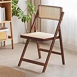 Tragbare Klappstühle aus Bambus-Rattan aus der Mitte des Jahrhunderts, strapazierfähig, für den Innen- und Außenbereich geeignet, ideal für Picknicks, Camping, Küche und Büro, komp