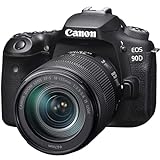 Canon EOS 90D Spiegelreflexkamera - mit Objektiv EF-S 18-135mm F3.5-5.6 IS USM (32,5 MP, 7,7 cm (3 Zoll) Vari-Angle Touch LCD, APS-C Sensor, 4K, Full-HD, WLAN, Bluetooth), schwarz