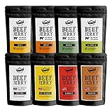 Craftsman Beef Jerky Superpack | Set 8x 50 g (400 g) | Alle Sorten | ORIGINAL, BBQ, TERIYAKI, HOT & SWEET, SMOKY, SPICY, PEPPER, HEMP | Trockenfleisch aus Deutschland - Bayern | Jerky Beef Mix