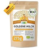 EWL Naturprodukte Bio Goldene Milch 275g, Golden Milk mit Kurkuma, Ingwer, Ashwaganda, Ceylon Zimt, Ceylon Pfeffer, Kokosblütenzucker