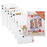 BESPORTBLE 1Satz Jumbo Spielkarten Riesige Pokerkarten Für Spaß Und Unterhaltung Großes Kartenspiel Für Partys Und Spieleabende Vergrößerte Spielkarten