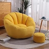 Lazy Sofa Sitzsack Stuhlbezug – Sonnenblumenförmige Baumwolle Relaxmöbel für Heimdekoration