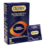 Durex Intensity Kondome - Ultra dünn plus für intensive Körperwärmeübertragung - Mit viel Silikongleitgel befeuchtet - Ohne Latex - 8er Pack (1 x 8 Stück)