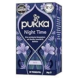 Pukka | Bio-Kräutertee „Night Time“ | Kamille, Lavendel, Lindenblüten und Baldrian | 20 Teebeutel